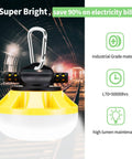 LED Construction String Lights 50FT, 5x50W Units, 5000LM Total, Linkable Industrial Work Lights hanging in tunnel scene