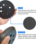 Close-up of a 5 Inch Hook And Loop Sander Pad For Orbital Sanders, Pro Grade, showing hook surface and rubber backing.