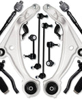 Straight Up Front Lower Control Arm Suspension Kit With Nissan Altima 2007 Through 2013 Including Ball Joints 4 Sway Links 4 Tie Rods 2 Dust Boots