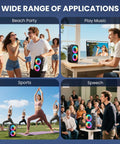 Karaoke Party Bluetooth Speaker With Dual Wireless Microphones Party Ready Floorstanding System With Lights in various settings