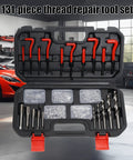 Professional Thread Repair Kit With Precision M5 To M12 Inserts in sturdy case, organized tools and inserts for engine repair.