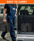 Rugged Air Compressor Storage Case For Dewalt 20V Max Tire Inflator DCC020IB And DCC18N Cordless Tools being carried by person