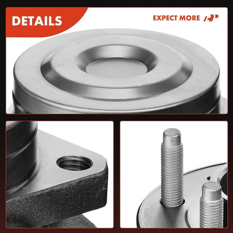 Heavy Duty High Carbon Steel Wheel Bearing And Hub Assembly 5 Lug close-up view of top and side highlights for installation.