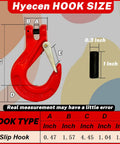 2 Pack G80 Clevis Slip Hooks 5 16 Inch Heavy Duty Chain Hooks Forged Tow Trailer Safety Hooks With 4400 Lbs Working Load Limit size chart