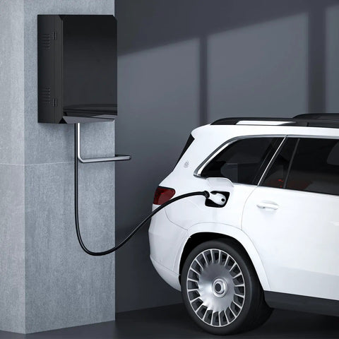 Tough Wall Mount EV Charger Cover For Your Daily Plug In Rig, Heavy Duty Outdoor Shell with vehicle charging.