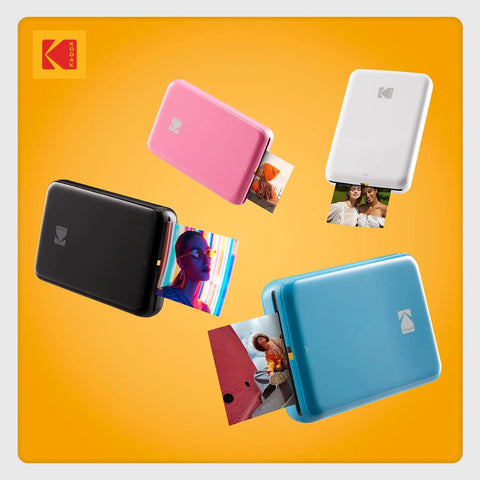 Step Instant Smartphone Photo Printer On The Go Portable Mini Color Wireless Printer For iOS And Android Bluetooth Printing From Your Phone With Zink 2x3 Sticky Back Photos And Free Editing App White, displayed in multiple colors.