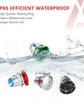 Green 22mm Mushroom Head Push Button Switch Momentary IP65 Waterproof With Screw Terminal 250V 5A SPST 1NO in water splash