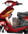 Rock Solid Waterproof Charger Cover For Electric Bike And Ebike Plug Protector Hood Guards Against Weather With Built In Cooling Vents And Effortless Mounting To Protect Your Ride From Elements Smooth City Cruising Everywhere on a red electric bike.