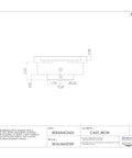 Technical drawing of Beefy 3 Inch Bore 4 Bolt Flange Mount Ball Bearing With Cast Iron Housing And Felt Labyrinth Seals.