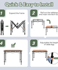 Assembly instructions for Tailgate Ready Portable Outdoor Adjustable Height Camping Table For 2 To 6 People.