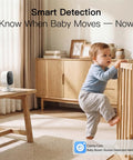 2.5K Outdoor Indoor Security Camera System With Color Night Vision installed in baby room monitoring child in crib