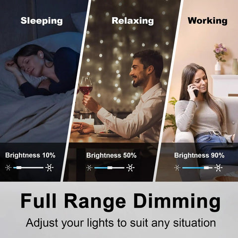 3 Pack White Slide Dimmer Light Switch Single Pole Or 3 Way Layout Smooth As Butter Compatible With Led Cfl And Incandescent Bulbs Easy Peasy Installation For Your House Wiring No Sweat Upgrade, showing usage for sleeping, relaxing, and working.