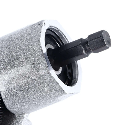 Electric Drill Plate Shears Attachment For Sheet Metal Cutter DIY Drill Refitting Tool Close-up of cutting head