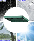 Image of Replacement Swing Canopy For 2 To 3 Seater Swing Waterproof UV Resistant Fabric Made From 210D Cloth showing weather resistance.