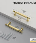Product dimensions of 25 Pack 3 Inch Gold Cabinet Handles Solid Zinc Alloy Pulls For Kitchen Cabinets And Drawers.