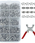 Straight Up 100 Sets Of Silver 9.5 Mm Heavy Duty Metal Snap Buttons With Professional Setting Pliers Kit For Jackets And Leather Work That Hold Secure Every Single Time.