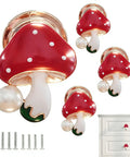Killer Mushroom Cabinet Knobs Solid Zinc Alloy Furniture Pulls For Bedroom Dresser And Kitchen Drawer Hand Painted Decorative Handle Set Of Four with glossy finish.
