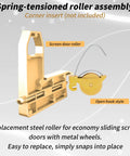 Two Pack Sliding Screen Door Rollers Replacement For KD Series Doors With One And A Quarter Inch Steel Ball Bearing Tension Wheel