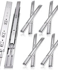 Heavy Duty 22 Inch Drawer Slides 4 Pair Soft Close Full Extension Side Mount Cabinet Rails Silver Finish for kitchen upgrades