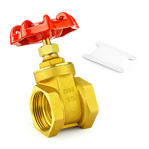Beefy Brass Gate Valve One Half Inch With Wheel Handle For Water Oil Gas, Industrial Rotary Valve With Female To Female Threads