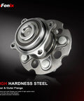 Heavy Duty Rear Wheel Bearing And Hub Assembly With 5 Lug Setup, Built Damn Tough To Crush Potholes, direct bolt on replacement for Honda Odyssey, close-up view.