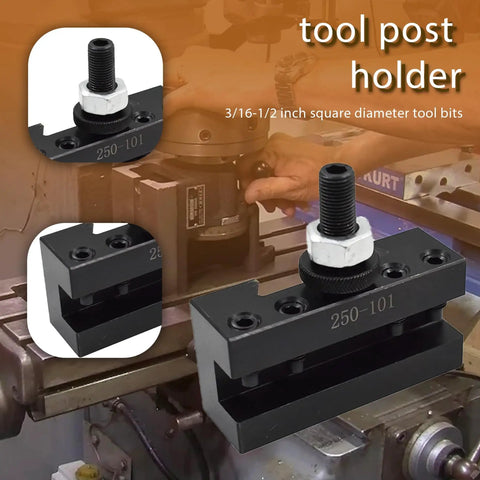 AXA 250-101 Quick Change Lathe Tool Post Holder for Turning and Facing 2 pack fits 250-100 or 250-111 hardened steel