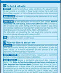 Back packaging of Quick Dip Five In One Aquarium Water Test Strips for freshwater and saltwater tanks with directions and benefits.