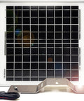 Rugged 10 Watt 12 Volt Solar Panel For Trail Cams Compatible With GoLive 2 And 3 Systems with heavy duty cable and mount bracket.