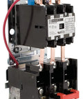 Industrial Grade Three Pole Motor Starter Rated For 30 Amps Runs On 120V Control Coil showing compact open frame design and terminals.