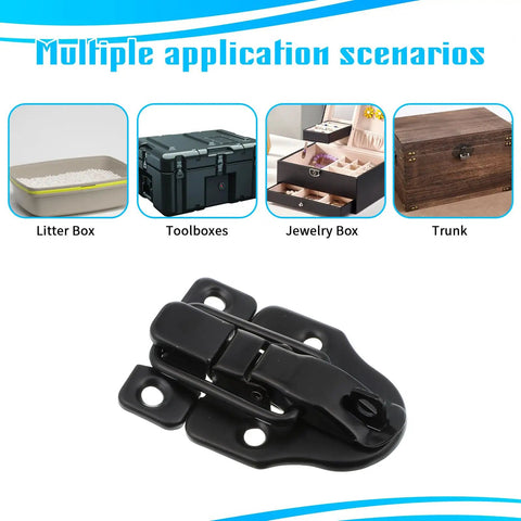 Two Pack Beefy Duckbilled Toggle Latch Set For Cabinets Chests Guitar Cases Jewelry Boxes And Wooden Boxes Black Durable