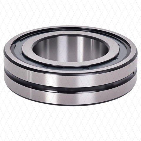 Tough As Nails Compact Spherical Roller Bearing Stainless Steel Self Aligning Heavy Duty Sealed With Lube Grooves For Gearboxes And Conveyors Chrome 52100 Drop In Replacement with black seals and chrome finish.