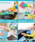 Orighty microfiber cleaning cloths, 24-pack, reusable lint-free rags, 12x11 inches