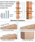 Installation guide for Solid Zinc Alloy Cabinet Pull Handle With Traditional Classic Design In Oil Rubbed Bronze, cabinet setup shown.