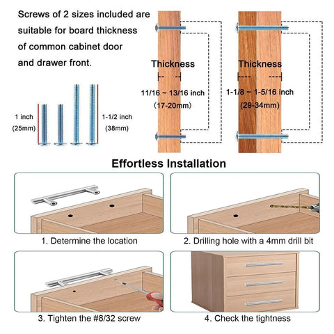 Installation guide for Ravenna Series Solid Traditional Kitchen Cabinet Pull Handle Knob One And One Quarter Inch Oil Rubbed Bronze 10 Packs
