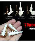 100 Pack Self Drilling Drywall Anchors Kit With Tapping Screws For Plastic Nylon Gypsum Hollow Walls 13x42mm Tool Free Mounting