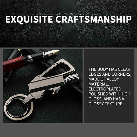 Infinity Strike Lighter With Multitool Keychain And Bottle Opener Plus Reusable Flint Fire Starter, alloy material, glossy finish