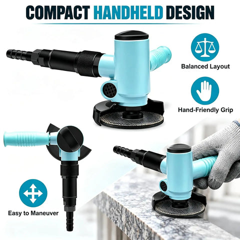 4 Inch Pneumatic Angle Grinder Blows Dust Away For Crisp Visibility While Banging Out Heavy Weld Prep And Polish Jobs