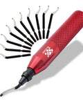 Deburring Tool With 11 HSS M2 Blades Including Extra 10 Replacement BK3010 Blades, Micro Polished Aluminum Handle With Diamond Knurled Grip