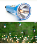 Premium E10 Miniature Bulbs 48 Volt 2 Watt Warm Yellow Light Screw Base Mini Lamps For Flashlights And Indicator Panels 15 Piece Pack with flashlight and string lights.