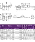 Technical diagram and specifications for Rail And MGN12 Block Mini Linear Motion Kit For 3D Printers And CNC Projects 150mm Length