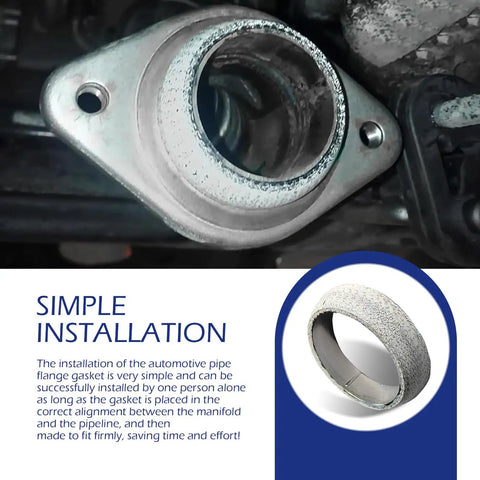 Hardcore 2 Pack Exhaust Manifold Gaskets With Graphite Seal, 65Mm Inner Bore, snug fit for easy installation in vehicles.
