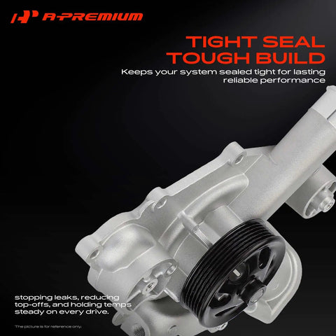 Rock Solid Engine Water Pump V8 5.7L for Dodge Charger Challenger Chrysler 300 Jeep Grand Cherokee Commander 2009 2010 close-up view.