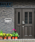 Franklin Wall Mounted Locking Mailbox In Stainless Steel Modern Design For Home Apt Or Office Super Secure And Durable Weather Resistant