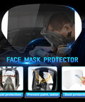 Fifty Peel Off Lens Covers For Full Face Respirator Masks Heavy Duty Anti Fog Shield Crisp Clear View On The Shop Game Changer Built Badass For Daily Industrial Grind And Top Tier Work Gear with lens cover in use and labeled protection features.