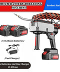 Pro Grade Cordless Fish Tape No Sweat Electric Wire Threading Tool Automatic Cable Feeder with 2 batteries and a charger.