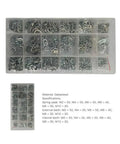 Star Split Lock Washers Kit 1440 Pieces External And Internal Lock Washers in plastic organizer