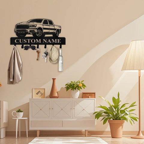 Dope Personalized Key Holder Wall Mount With Custom Name Heavy Duty Metal Car Key Rack And Hook Organizer on wall