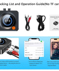 Wireless Bluetooth Receiver For Your Home Stereo And Speakers, NFC Quick Pair, 3.5mm Aux And RCA, TF Card Slot shown with cables