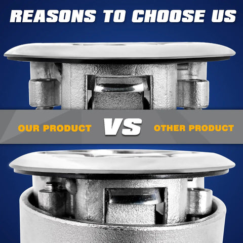 Comparison of Tough As Nails Marine Slam Latch Handles 316 Stainless Steel Flush Deck Hatch Locks for boats and RVs.