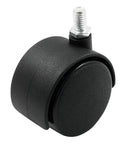 4 Pack 2 Inch Caster Wheels With M8 Threaded Stem For Cabinets And Shelves Black Nylon Furniture Casters With Smooth Glide And Quiet Roll